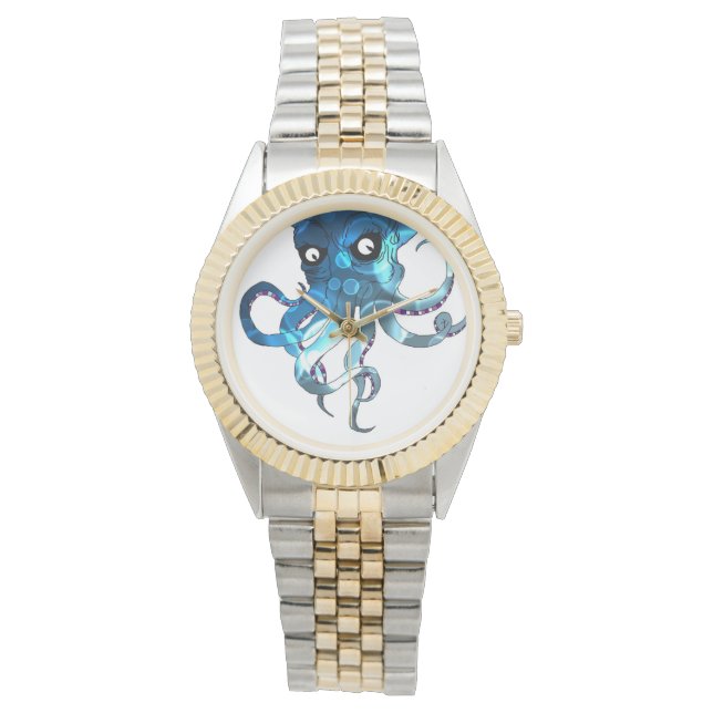 CAFEÏNE-octopus Horloge (Voorkant)