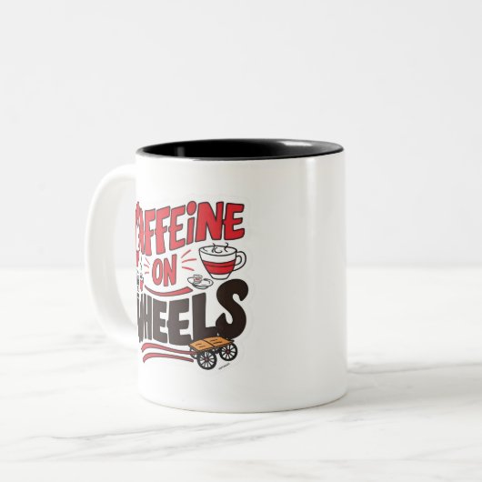 Cafeïne op wielen Mok Funny Coffee Truck Ceramic (Voorkant links)