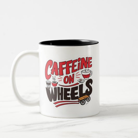 Cafeïne op wielen Mok Funny Coffee Truck Ceramic (Links)