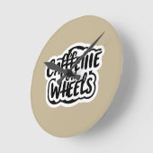 Cafeïne op wielen ronde klok (Hoek)