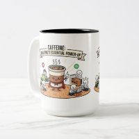Cafeïne Power Up Mok – Grappig Volwassen Koffiekop