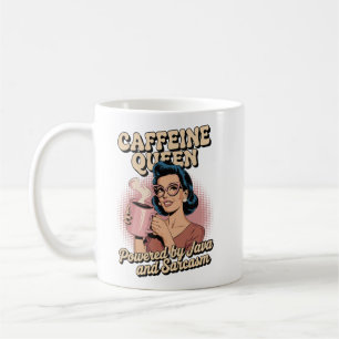 Cafeïne Queen - Aangedreven door Java & Sarcasme Koffiemok