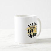 Cafeïne Queen Coffee Mok - Grappig cadeau voor haa (Voorkant rechts)