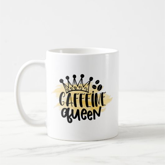 Cafeïne Queen Coffee Mok - Grappig cadeau voor haa (Links)