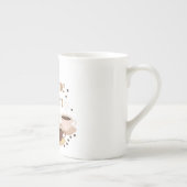 Cafeïne Queen - Elegant Bone China Coffee Mok (Rechts)