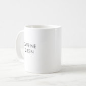 Cafeïne Queen Funny Minimalist Coffee Mok (Voorkant links)