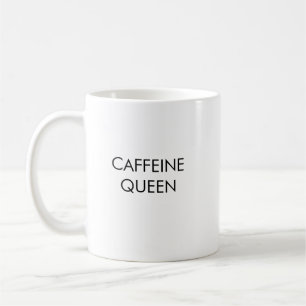 Cafeïne Queen Funny Minimalist Coffee Mok