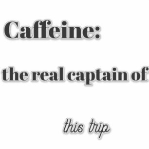 Cafeïne Reizen Sticker