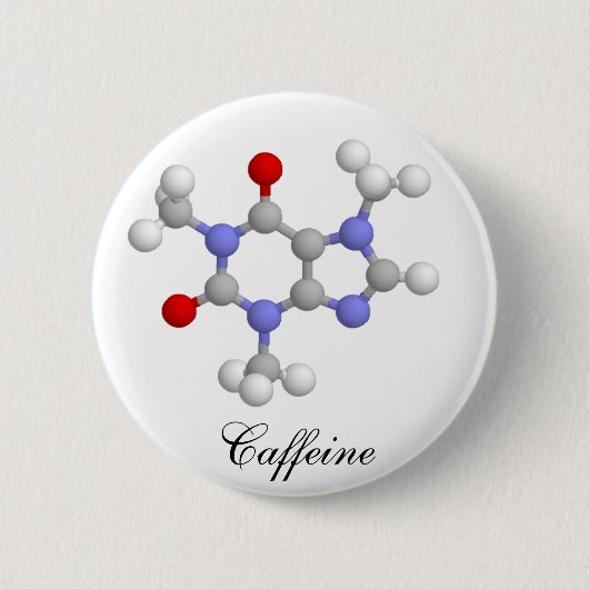 Cafeïne Ronde Button 5,7 Cm (Voorkant)
