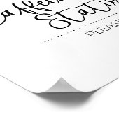 Cafeïne Station, Koffie Espresso Bar Teken Poster (Hoek)