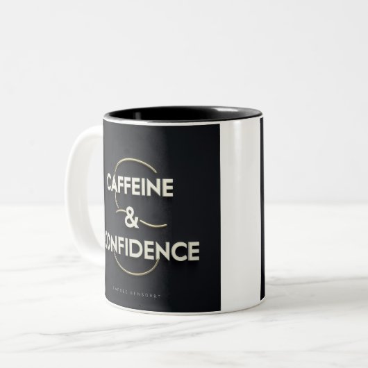 Cafeïne & Vertrouwen Mok (Voorkant links)