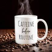 Cafeïne voor routine Grappig Koffie Liefhebber Des Koffiemok