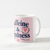 Cafeïne & vriendelijkheid Inspirerend Mok (Voorkant rechts)