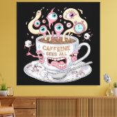 Cafeïne ziet alle canvas muurkunst (Insitu (Woonkamer))