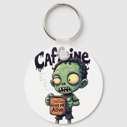 Cafeïne Zombie Sleutelhanger (Voorkant)