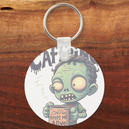 Cafeïne Zombie Sleutelhanger (Achterkant)