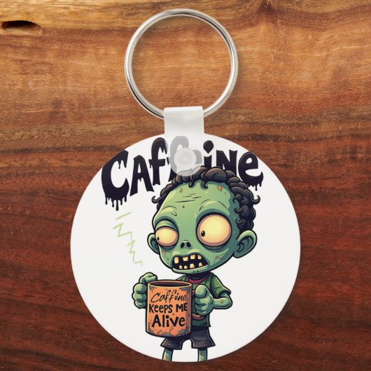 Cafeïne Zombie Sleutelhanger (Voorkant)