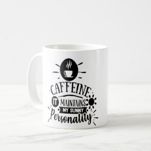 Cafeïne zorgt voor mijn Zonnige Karakter Koffiemok