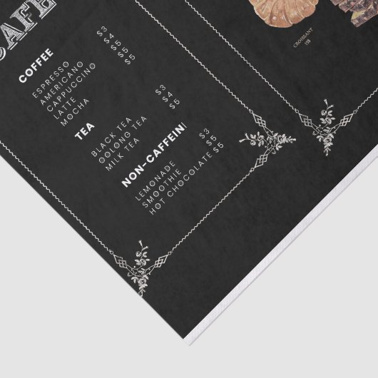 Cafeïnebewegwijzering decoupage tissuepapier (Detail)