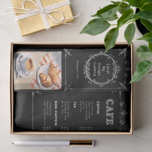 Cafeïnebewegwijzering decoupage tissuepapier (Geschenk)