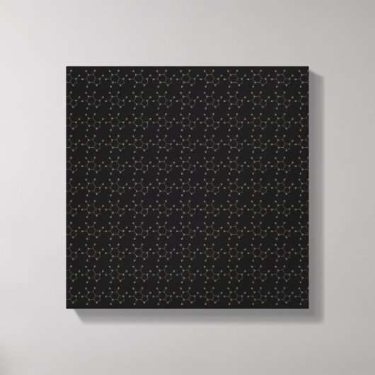 cafeïnebonenmolecule canvas afdruk (Voorkant)