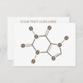 cafeïnebonenmolecule kaart (Voorkant / Achterkant)