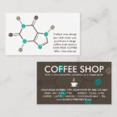 cafeïnebonenmolecule klantenkaartje (Voorkant / Achterkant)