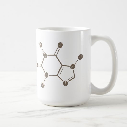 cafeïnebonenmolecule koffiemok (Rechts)