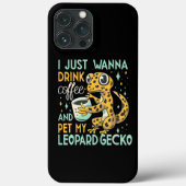 Cafeïnegezelschap: Leopard Gecko Coffee Bliss Case-Mate iPhone Case (Achterkant)