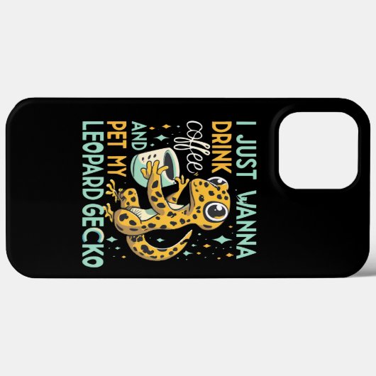 Cafeïnegezelschap: Leopard Gecko Coffee Bliss Case-Mate iPhone Case (Achterkant (horizontaal))