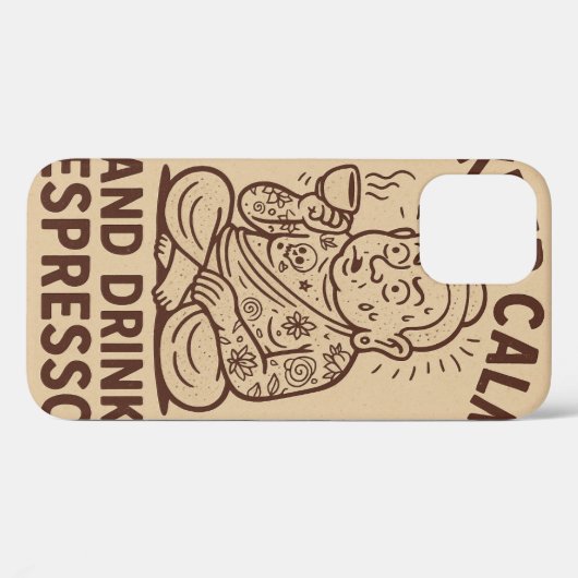 cafeïnehoudend call-Hoesje Case-Mate iPhone Case (Achterkant (horizontaal))