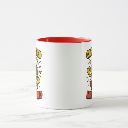 Cafeïnehoudend en gemotiveerd - Power Mok Design (Midden)