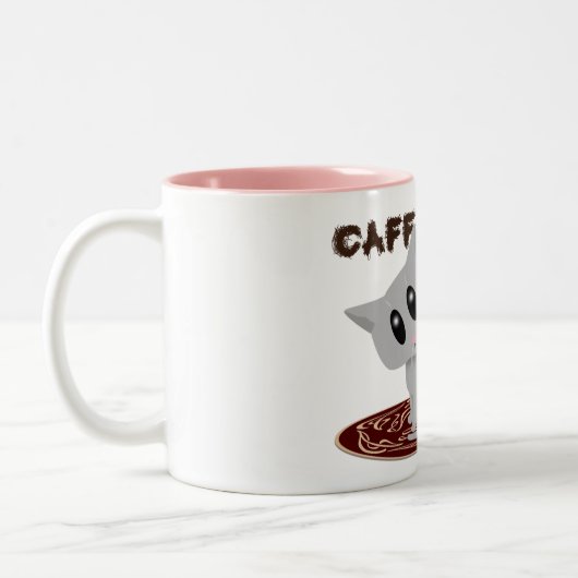 cafeïnehoudend kat tweekleurige koffiemok (Links)