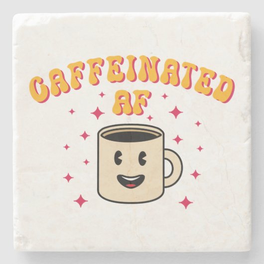 cafeïnehoudende AF Stenen Onderzetter (Voorkant)