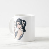 Cafeïnehoudende en Conquor Glamoureuze Retro Koffiemok (Voorkant links)
