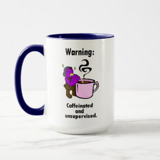 Cafeïnehoudende en ongecontroleerde koffie Mok