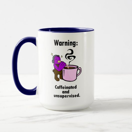 Cafeïnehoudende en ongecontroleerde koffie Mok (Links)