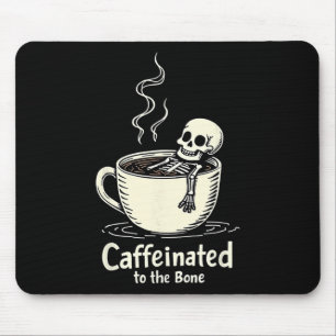 Cafeïnehoudende tot de Bon Funny Skeleton Koffieli Muismat