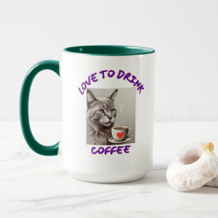 Cafeïnekat Humoristische Mok