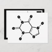 cafeïnemoleculaire bonen briefkaart (Voorkant / Achterkant)