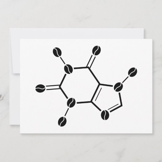 cafeïnemoleculaire bonen kaart (Voorkant)