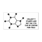 cafeïnemoleculaire bonen rubberstempel (Afrduk)