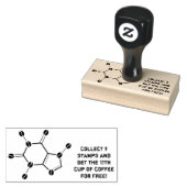 cafeïnemoleculaire bonen rubberstempel (Gestempeld)