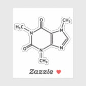 Cafeïnemoleculaire structuur sticker (Vel)