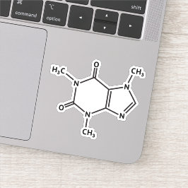 Cafeïnemoleculaire structuur sticker