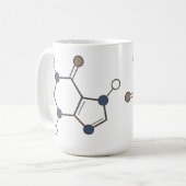 cafeïnemolecule koffiemok (Voorkant links)