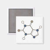 cafeïnemolecule magneet (Voorkant / Achterkant)