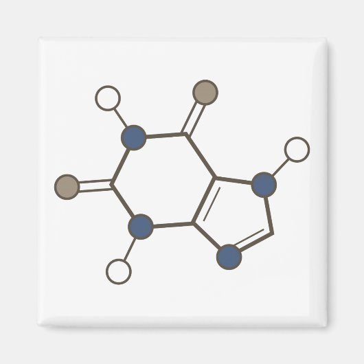 cafeïnemolecule magneet (Voorkant)