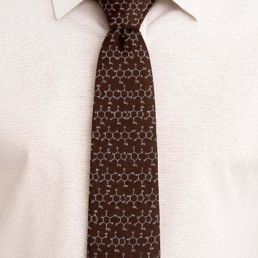 Cafeïnemolecuul bruin stropdas