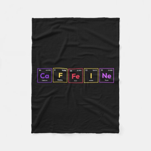 Cafeïnemolecuul Koffie Chemische Formule Chemie Fleece Deken (Voorkant)